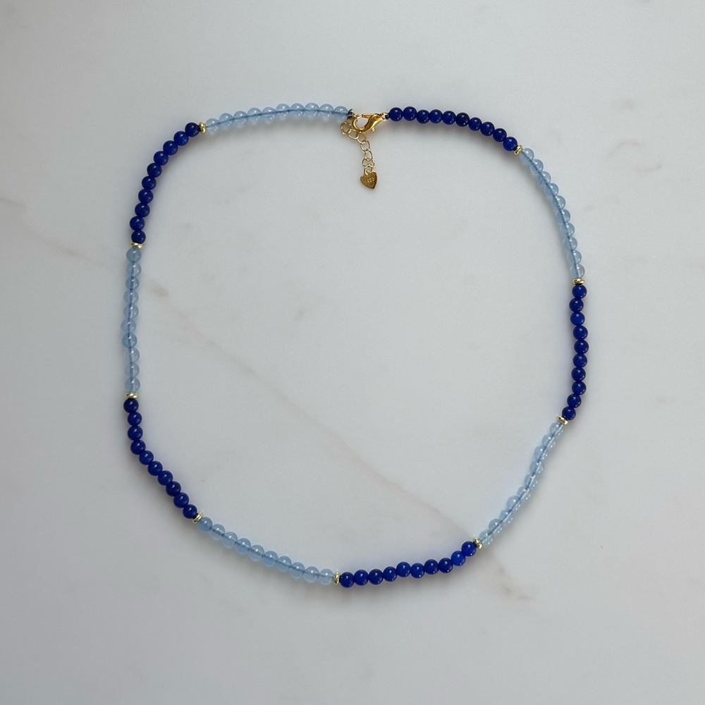 NWOT Tuckernuck Aquamarine and Jade Necklace